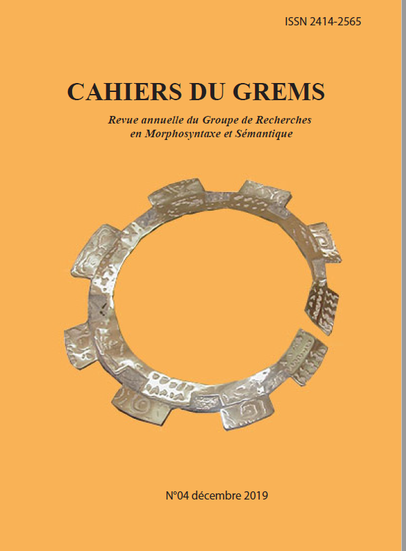 No 4 (2019): Les Cahiers du GREMS