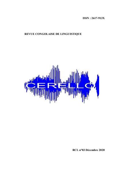 Couverture originale, Revue Congolaise de Linguistique n° 3 (2020)